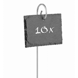 Hoberg Segnali per piante in ardesia | Resistente alle intemperie, riutilizzabile | Marcatura individuale di piante ed erbe | 10 x 7 x 0,5 cm - Set características