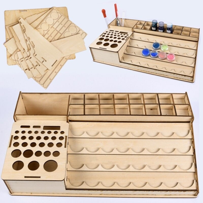 Strumenti per portabottiglie di vernice per pigmenti di legno Type3 A11