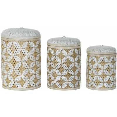 Set di Cestini Bambù Bali (3 pcs) - Dkd Home Decor