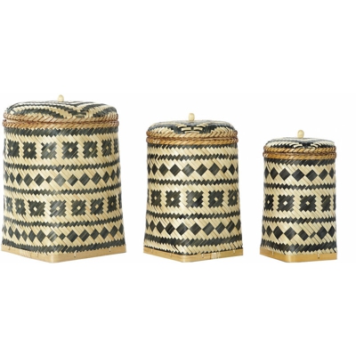 Set di Cestini Bambù Bali (3 pcs) - Dkd Home Decor