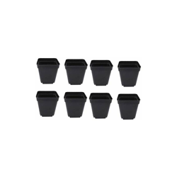 Yardwe 50 vasi da giardino in plastica 6 x 6 x 6,5 cm (nero) en oferta