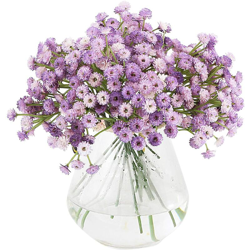 Set di 3 mazzi di fiori artificiali Gypsophila rosa per la decorazione domestica di nozze fai da te viola en oferta