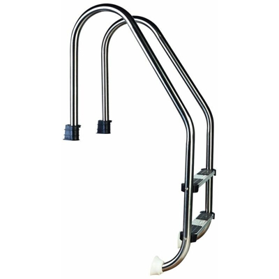 Scaletta Standard In Acciaio Inox 304 - 2 Gradini, Per Piscine Con Altezza Minima 0,90 M