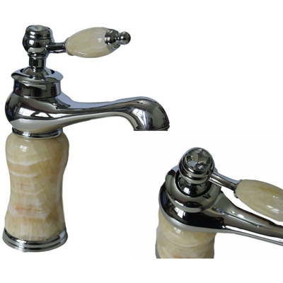 Rubinetto Miscelatore Effetto Marmo Monocomando Bagno Casa Acciaio 61072