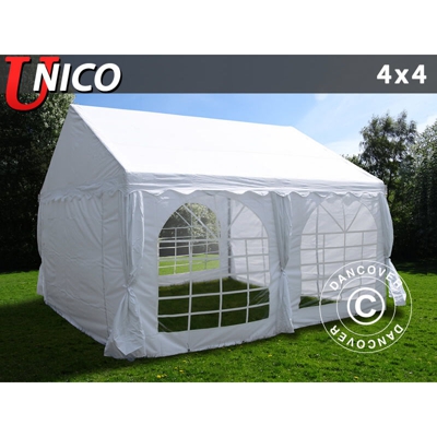 Tendone gazebo per feste UNICO 4x4m, Bianco