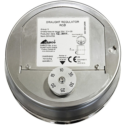 Valvola regolatrice regolatore tiraggio CE DN 200 canna fumaria