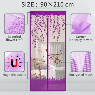 Estate Magnetic Bug Net Mesh Door Zanzariera Zanzariera Zanzariera Viola viola 90 cm per 210 cm