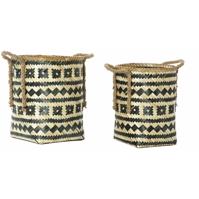 Set di Cestini Bambù Corda Bali (2 pcs) - Dkd Home Decor