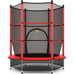 Trampolino Elastico da Giardino per Bambini con Cuscinetti di Sicurezza, Tappeto Elastico Rotondo con Rete di Protezione per Esterno ed Interno precio