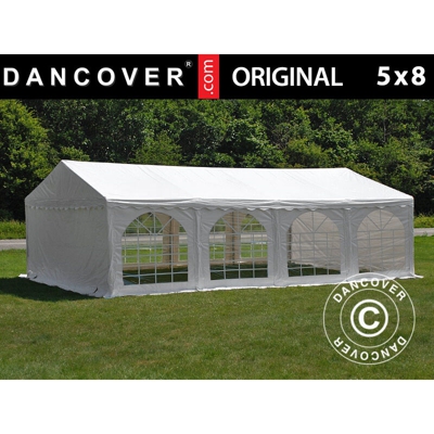 Tendone gazebo per feste Original 5x8m PVC, Bianco