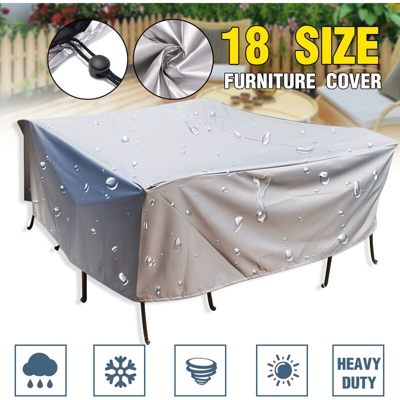 Cover Fodera per sedia a panca Patio Protettore UV 210x140x80 cm argento
