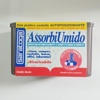 Assorbiumido in vaschetta con 1 ricarica da 450gr fragranza fruits