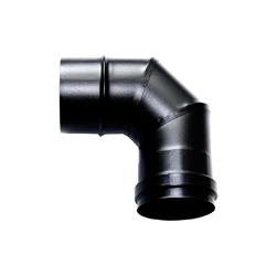 Curva 90 canna fumaria DN 80 smaltato nero stufa pellet CE precio