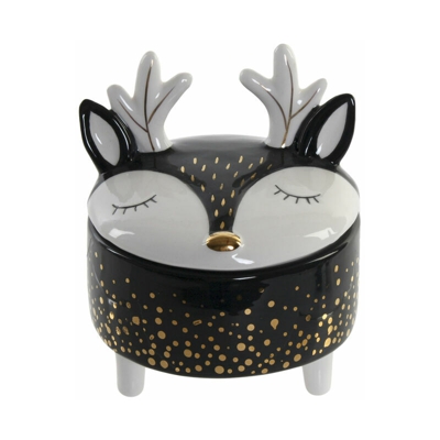 Scatola Decorativa Natale Dolomite Renna (2 pcs) (10 x 10 x 9.7 cm) - Dkd Home Decor