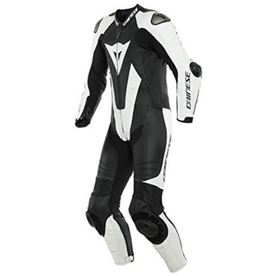 Laguna Seca 5 Abito In Pelle Per Moto Perforato Una Un Pezzo Nero / Bianco 54