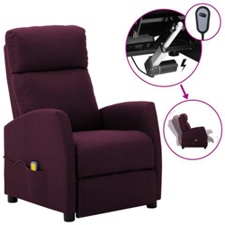 Poltrona Elettrica Massaggiante Reclinabile Viola In Tessuto precio