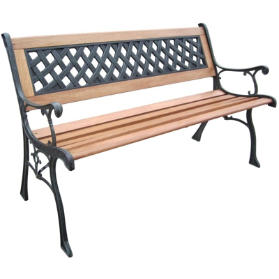 HI Panchina da Giardino 126 cm in Legno - Marrone