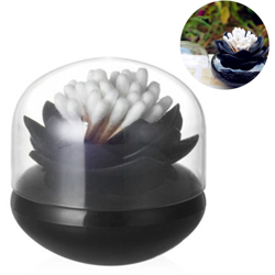 Organizer per tamponi di cotone Tampone a forma di loto Contenitore per cosmetici Contenitore per stuzzicadenti Contenitore per decorazioni per il características