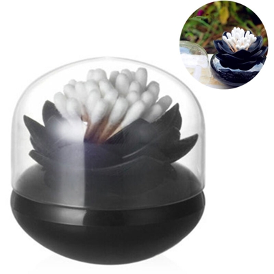Organizer per tamponi di cotone Tampone a forma di loto Contenitore per cosmetici Contenitore per stuzzicadenti Contenitore per decorazioni per il