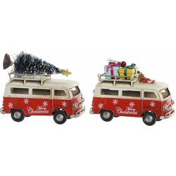 Veicolo DKD Home Decor Decorazione Furgonetă Natale (2 pcs) (11.5 x 5 x 8.5 cm) en oferta