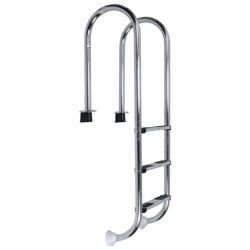 Scaletta Muro In Acciaio Inox Aisi 316l - 3 Gradini, Per Piscine Con Altezza Minima 1,10 M características