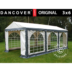 Tendone gazebo per feste Original 3x6m PVC, Grigio/Bianco características