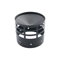 Terminale scarico a parete canna fumaria 100 mm acciaio inox nero precio