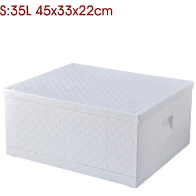 Scatola di immagazzinaggio pieghevole antipolvere Cassetto dell'armadio Robusto organizzatore di immagazzinaggio impilabile (S)