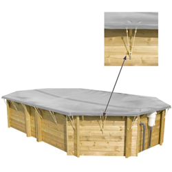 Copertura Invernale In Pvc 580 Gr/m² Per Piscine Bwt My Pool Odyssea, Tropic E Weva Ottagonali - 8,62 x 5,08 m en oferta