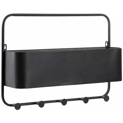 Appendiabiti Nero Metallo (60 x 14 x 41.5 cm) - Dkd Home Decor