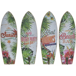 Appendiabiti Legno Metallo (4 pcs) (7 x 7 x 22 cm) - Dkd Home Decor en oferta