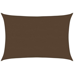 vidaXL Vela Parasole 160 g/m² Marrone 5x7 m in HDPE - Marrone en oferta