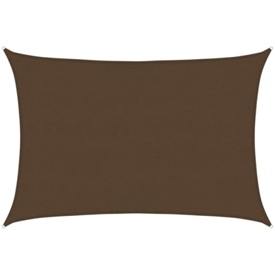 vidaXL Vela Parasole 160 g/m² Marrone 5x7 m in HDPE - Marrone