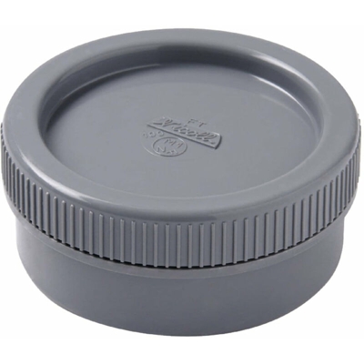 Tampon de visite male-femelle con bouchon - PVC gris - ¯ 80 mm NICOLL, Ref.UFR