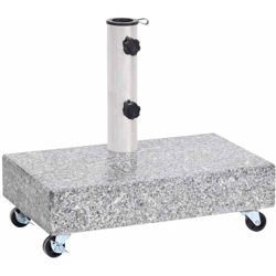 vidaXL Base per Ombrellone Grigio Chiaro 45x25x8,3 cm in Granito - Grigio características
