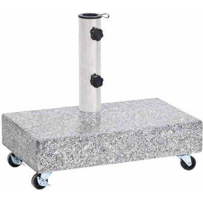 vidaXL Base per Ombrellone Grigio Chiaro 45x25x8,3 cm in Granito - Grigio