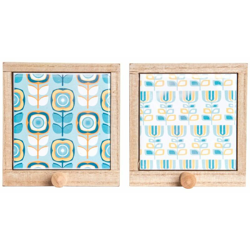 Appendiabiti DKD Home Decor Legno Floral (2 pcs) (14 x 13 x 4 cm) características