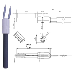 Resistenza accensione stufe a pellet in ceramica FLANGIA L.113MM 240W PALAZZETTI características