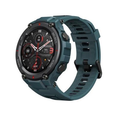 Smartwatch T-Rex Pro Impermeabile 10ATM Display 1.3'' Bluetooth e GPS per Fitness con Contapassi e Cardiofrequenzimetro Blu - Europa