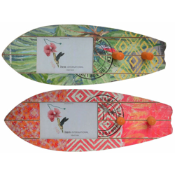 Appendiabiti Rosso Verde Legno Surf (2 pcs) (40 x 15 x 7 cm) - Dkd Home Decor precio