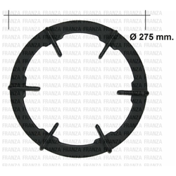 1980956 GRIGLIA IN GHISA 1F FRANKE PIANO COTTURA CUCINA 275mm - DPA 3GAV-TC características
