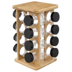 Set per specie 16 vasi rotanti in bambù en oferta