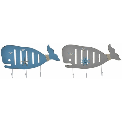 Appendiabiti Legno Metallo (2 pcs) (43 x 5 x 23 cm) - Dkd Home Decor