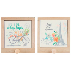 Appendiabiti Legno Ceramica (2 pcs) (14 x 14 x 4 cm) - Dkd Home Decor características