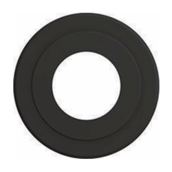 ROSONE DI FINITURA NERO TUBI DA 80mm STUFA A PELLET características