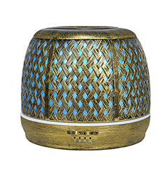 Diffusore Di Oli Essenziali Metallo Vintage, Lovgerger 500ML Umidificatore Ambiente, Diffusore Di Aromi Con 7 Colori Led, 4 Impostazioni Del Timer, Ar características