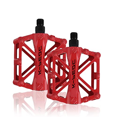 SPFAS Alluminio Pedali della Bici (Rosso - P52)