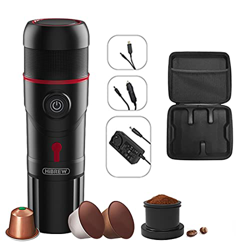 HiBREW Macchina da caffè portatile per auto DC12V macchina da caffè espresso a capsule in polvere H4 (Set_C) en oferta