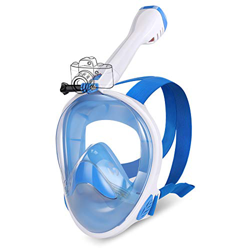 IMMEK Maschera da Snorkeling 180° Visuale Panoramica Immersioni Anti Appannamento e Infiltrazioni Maschere Mare con Supporto per Fotocamera Subacquea  precio