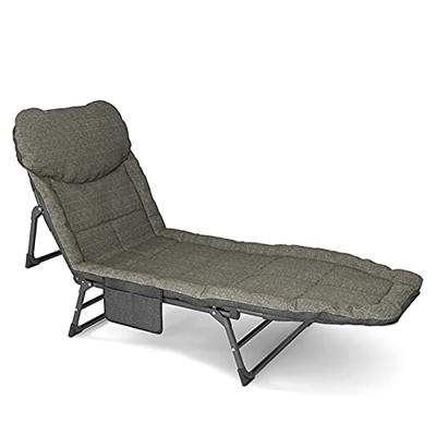 DFJU Sedia Reclinabile Pieghevole Zero Gravity, Lettini Prendisole Poltrona Reclinabile,Sedie a Sdraio Cuscino in Cotone,per Giardino Patio Esterno Le
